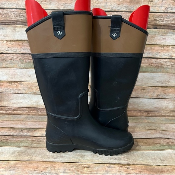 Sperry Black Nellie Rain Boots - Picture 3 of 11
